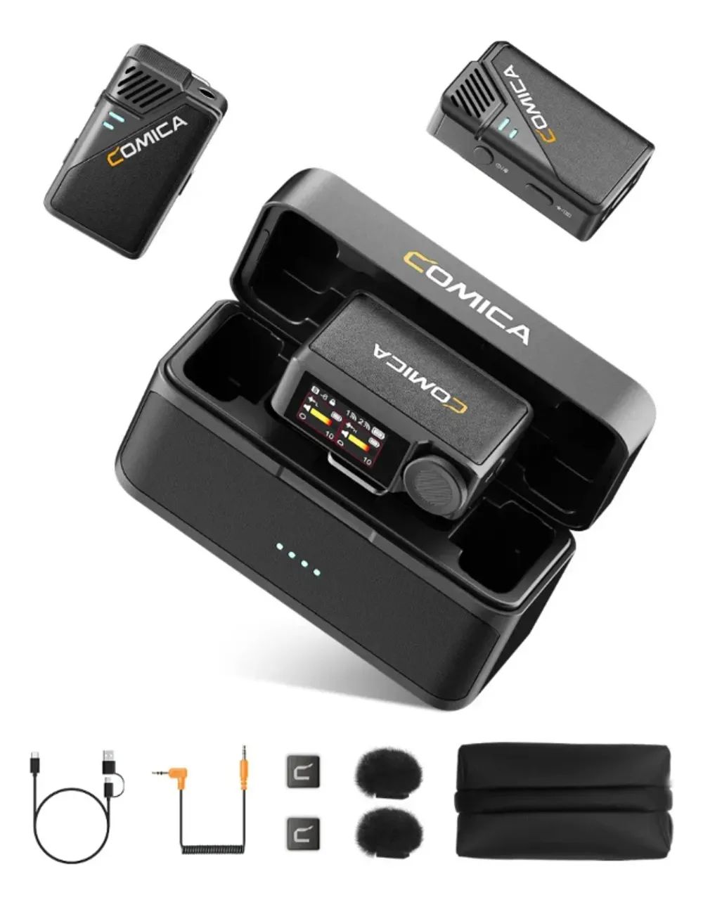 Microfone Sem Fio Comica Boomax - Compatível com Câmera e Smartphone **Novo**