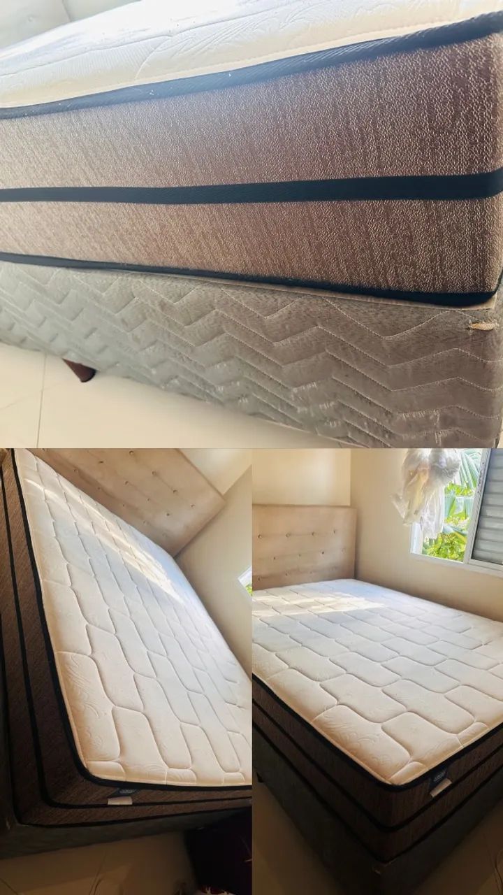 VENDO CAMA BOX + COLCHÃO DE CASAL!
