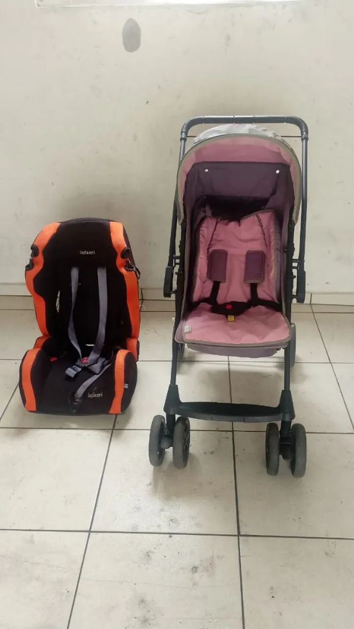 Kit carrinho de bebê e cadeirinha para carro. - Maternidade e Cuidados ...