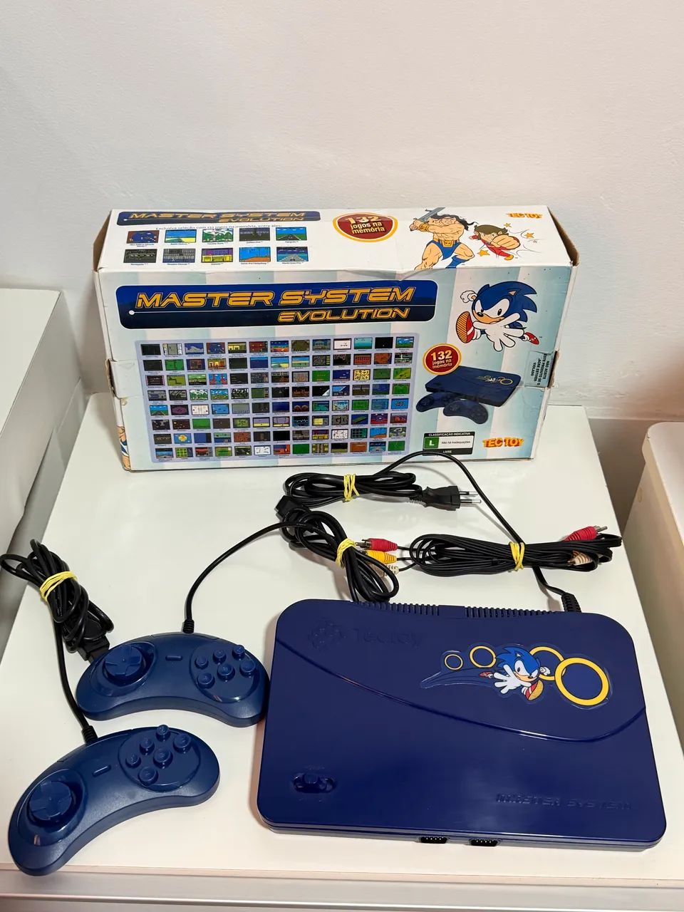 Master System Evolution Tec Toy 132 Jogos Original Com Caixa + 2 Controles Originais - Foto 2