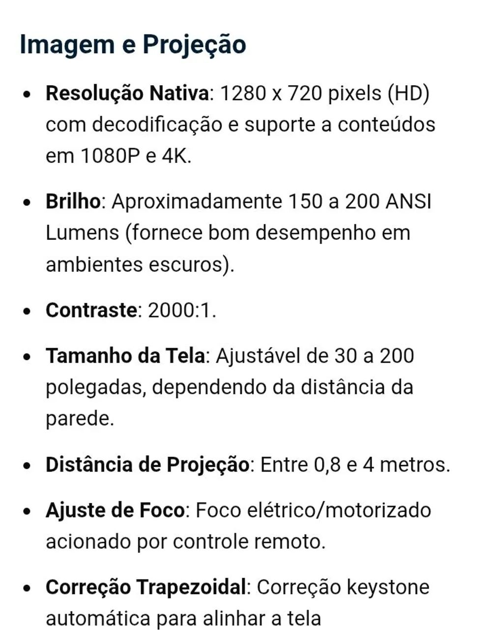 Projetor A10 ultra HD Android Espelhamento  - Foto 4