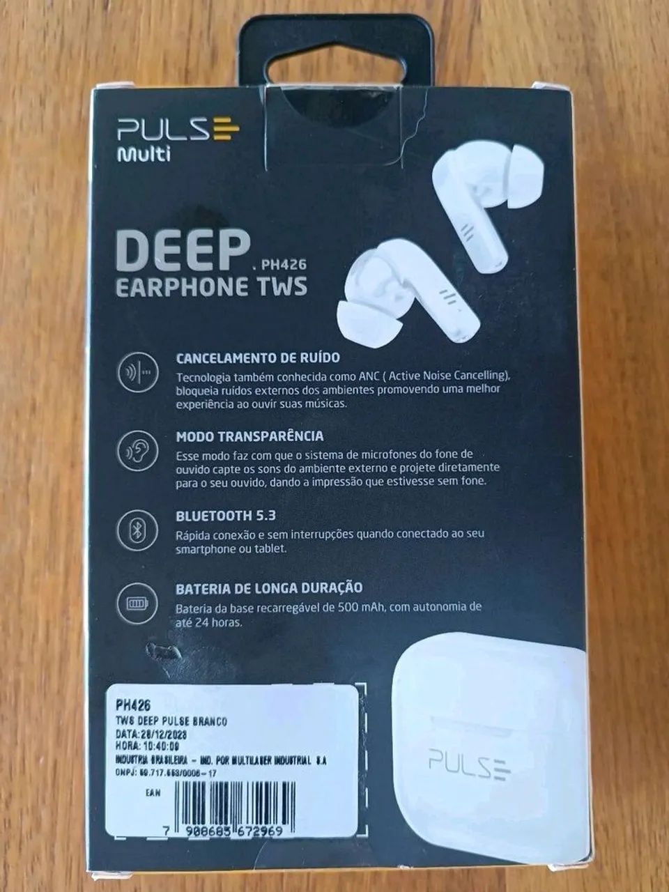 fone de ouvido pulse deep tws branco bluetooth anc - Foto 4
