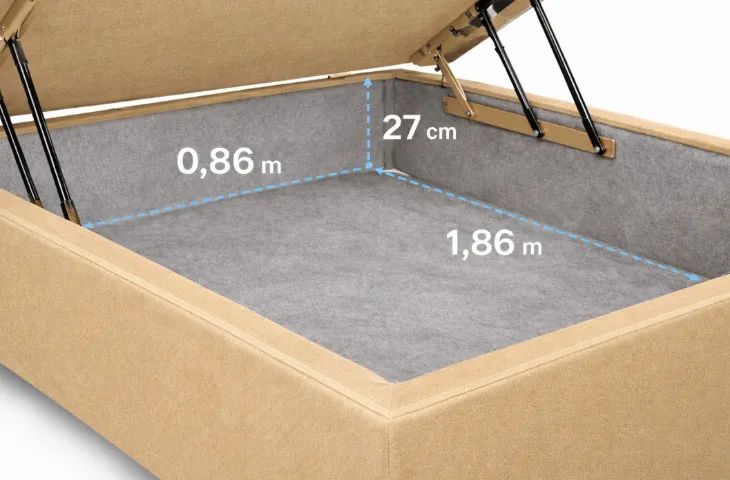 Box Baú Solteiro Suede Bege + Colchão D33 | Novo - Foto 2