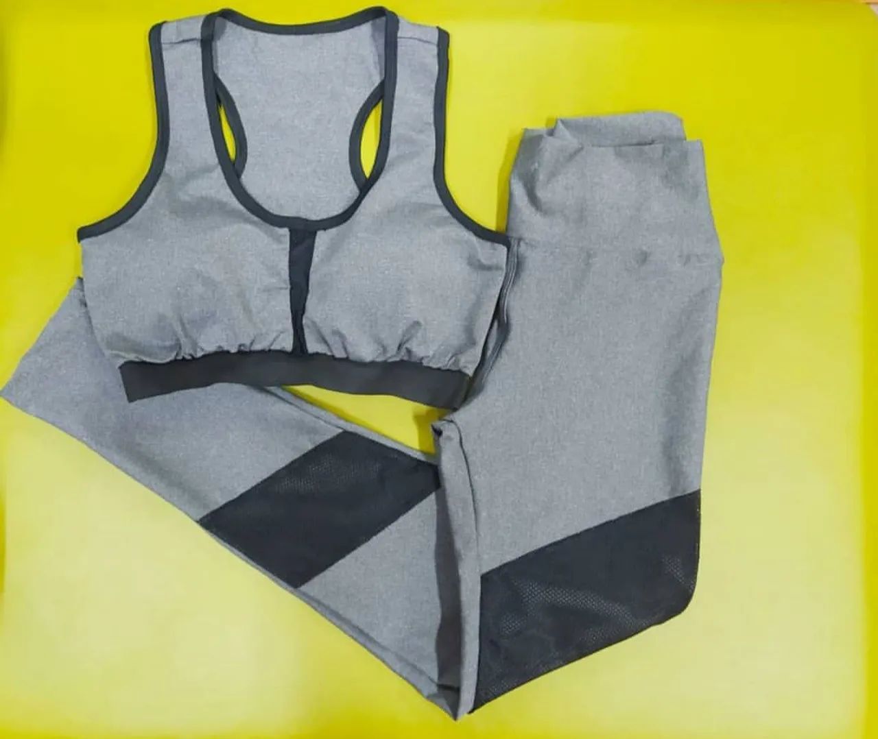 Top e calça legging cintura alta tamanho M 