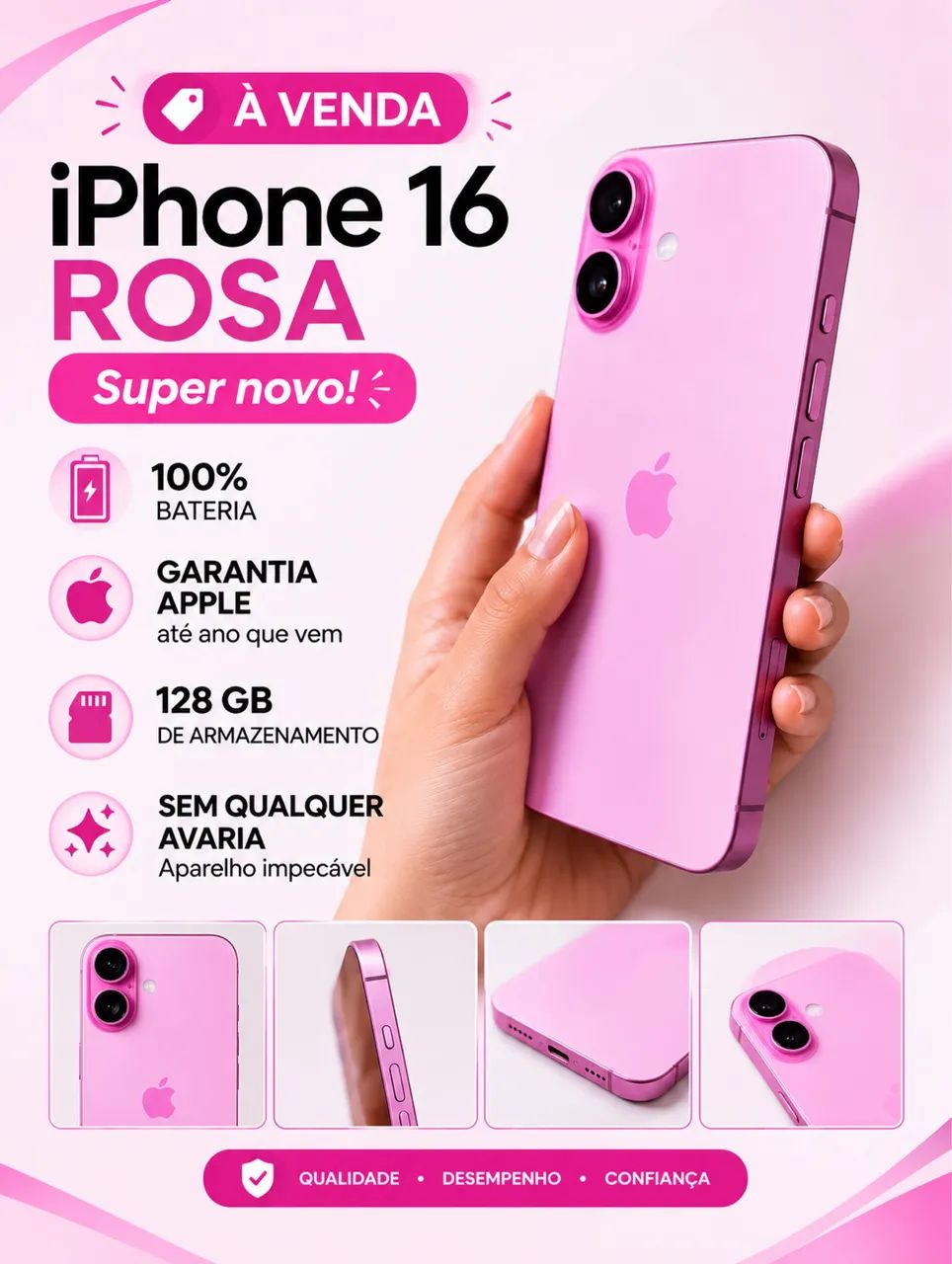 iPhone 16 novo com garantia 