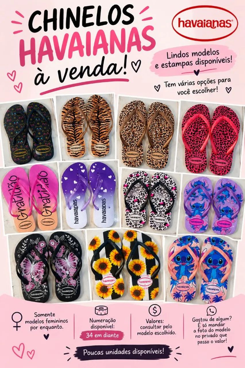 ? CHINELOS FEMININOS LINDOS E CONFORTÁVEIS! ?