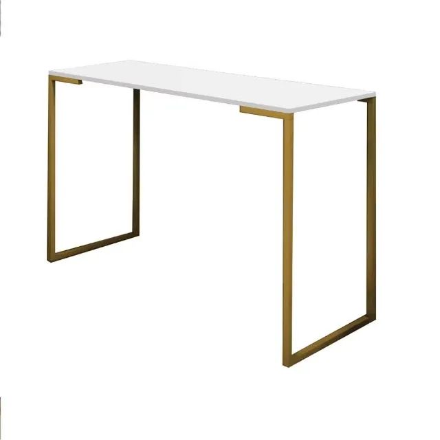 Mesa de MDF branca com ferro dourado - 1,20m - Foto 3