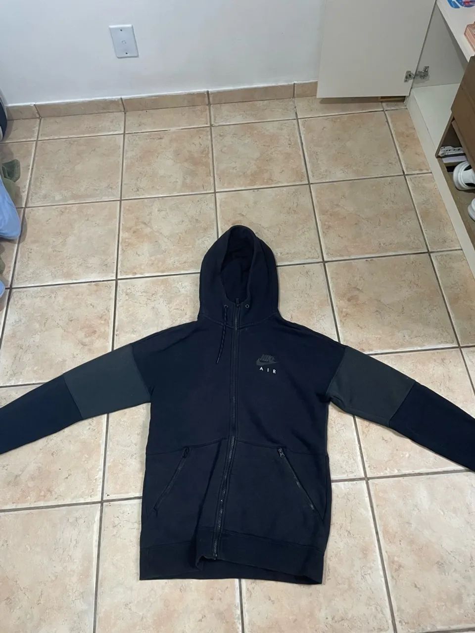 Moletom Nike Air Fleece Full-Zip Preto