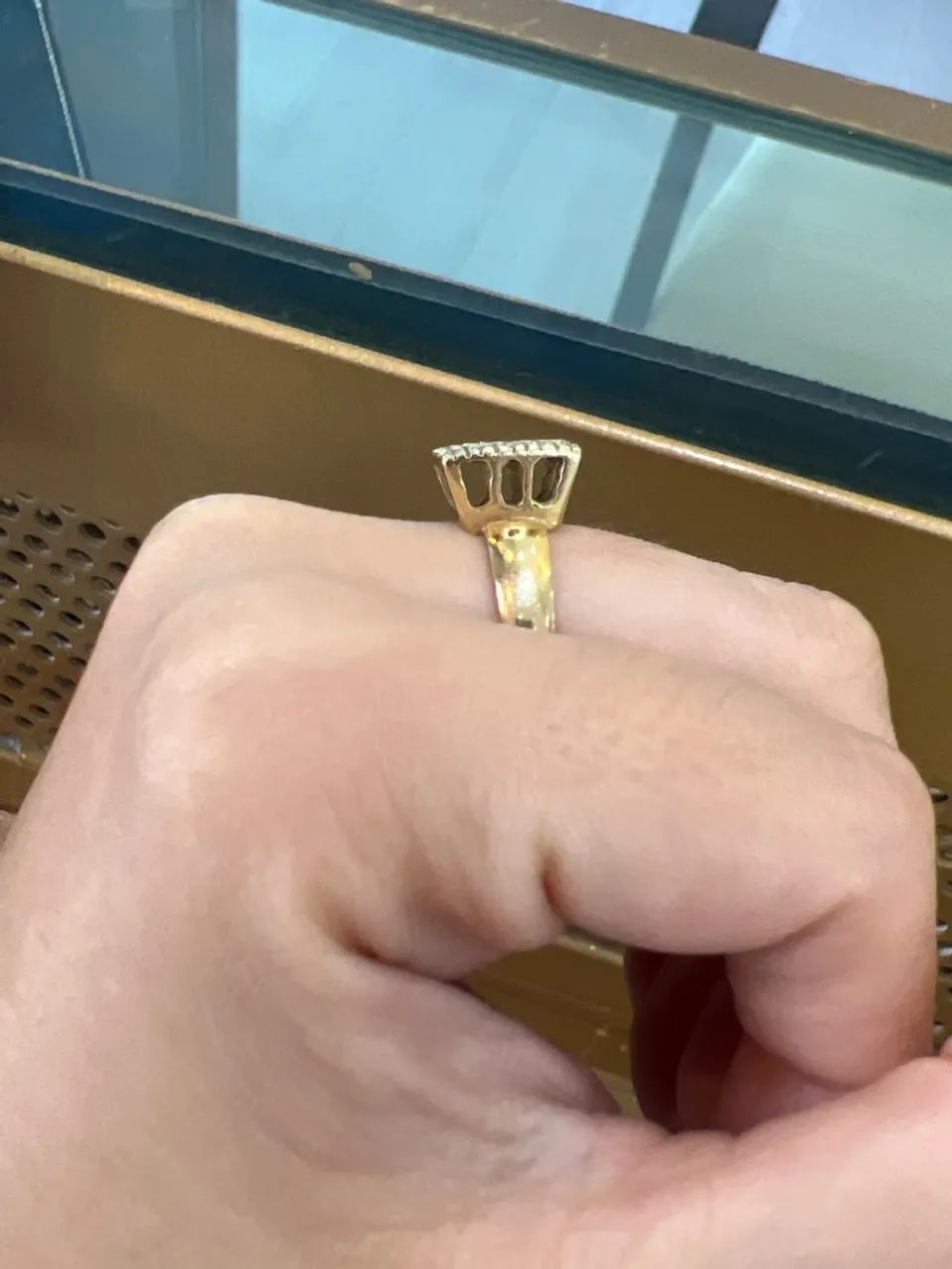 Anel chuveiro Ouro 18k - Foto 2