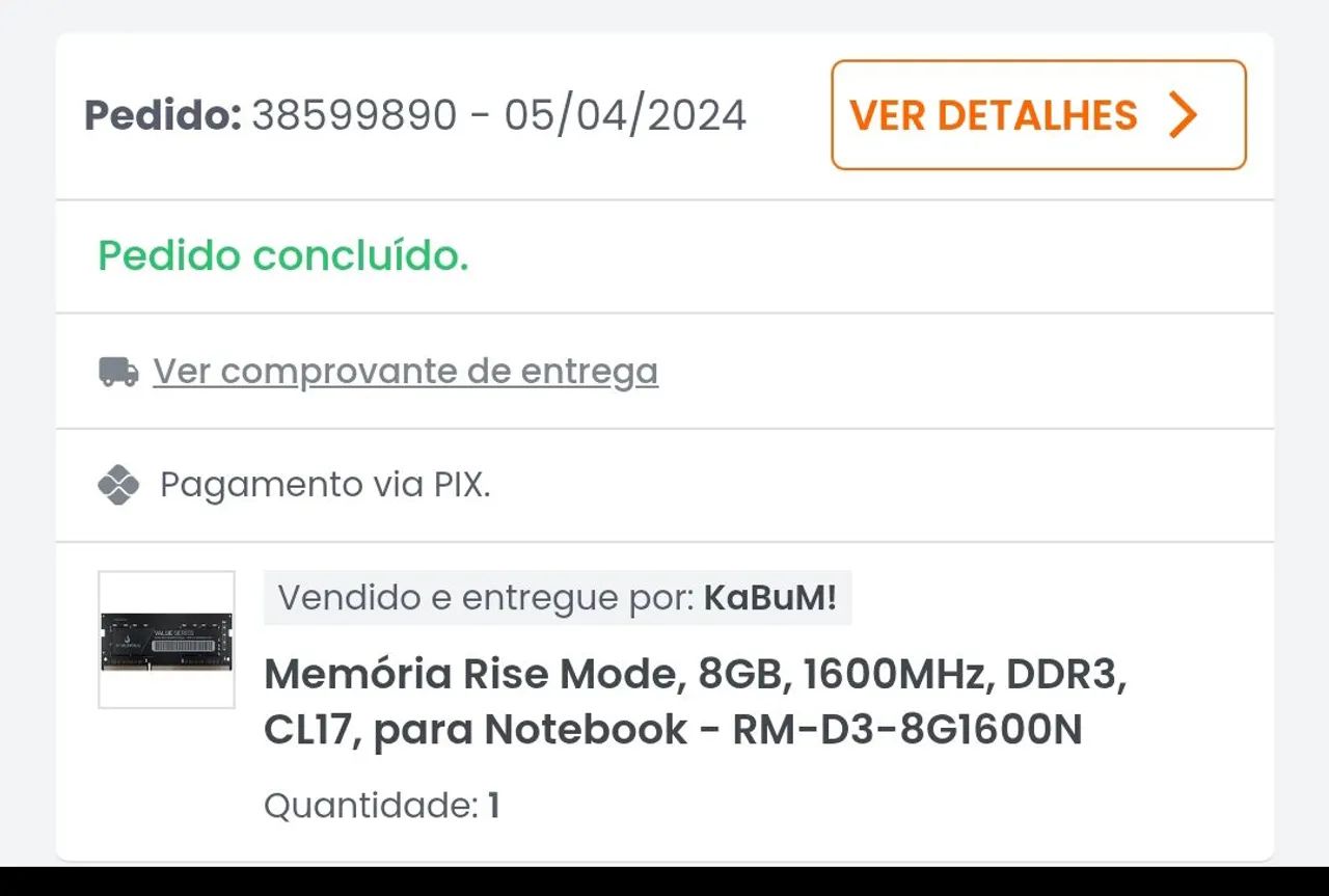 memória RAM Rise Mode 8GB DDR3 1600MHz para NOTEBOOK  - Foto 5