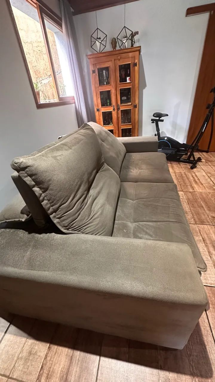 Sofá cama cinza  - Foto 4