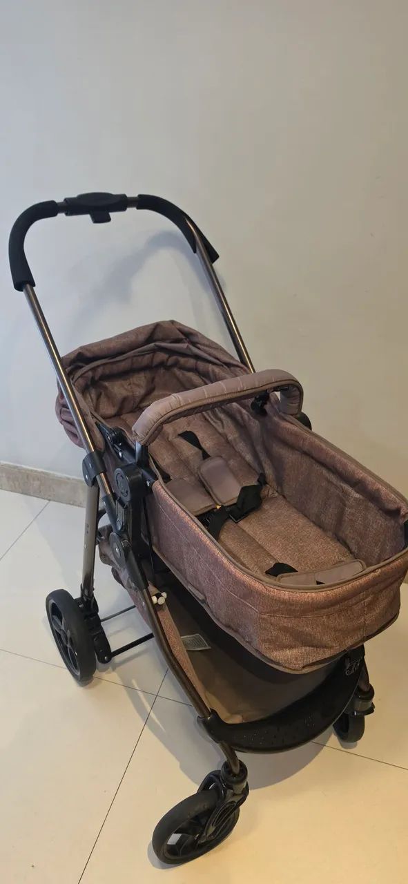 Carrinho bebê Moisés com bebê conforto - Foto 2