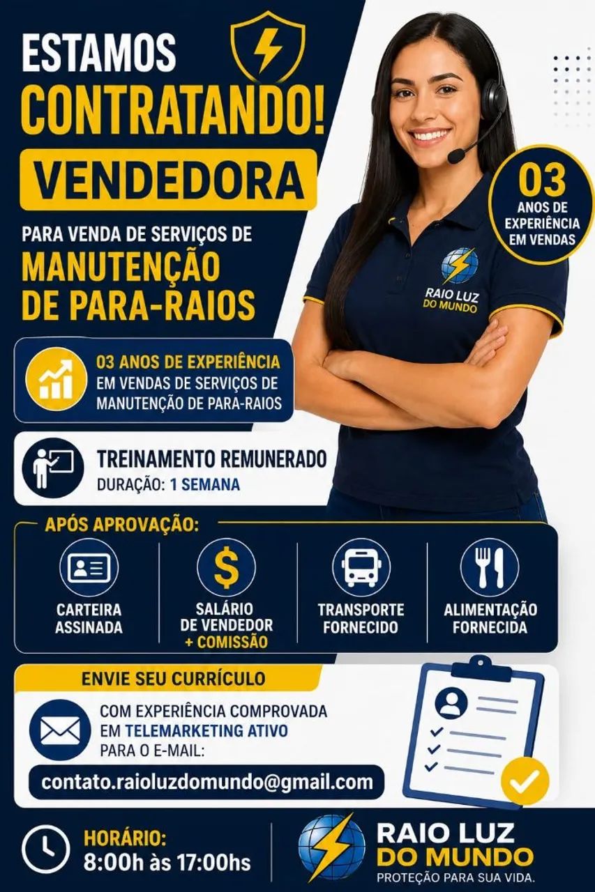 Vendedora com experiência comprovada 