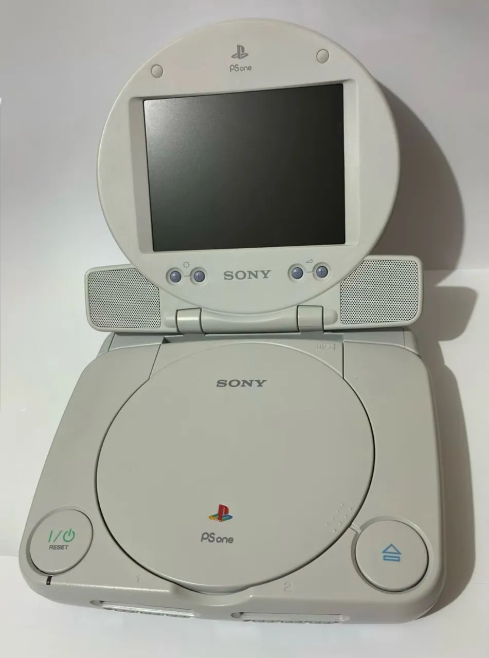PlayStation PS ONE combo com tela LCD branquinho top  - Foto 3