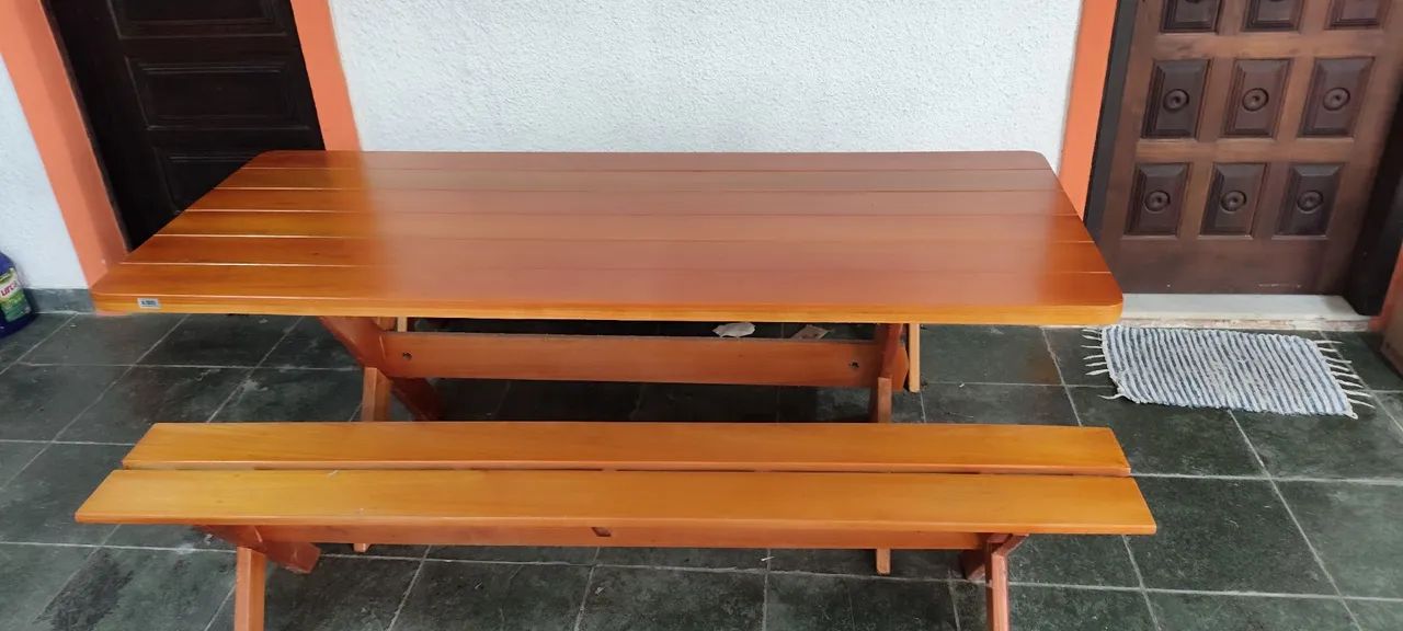 MESA DE MADEIRA MACIÇA  - Foto 3