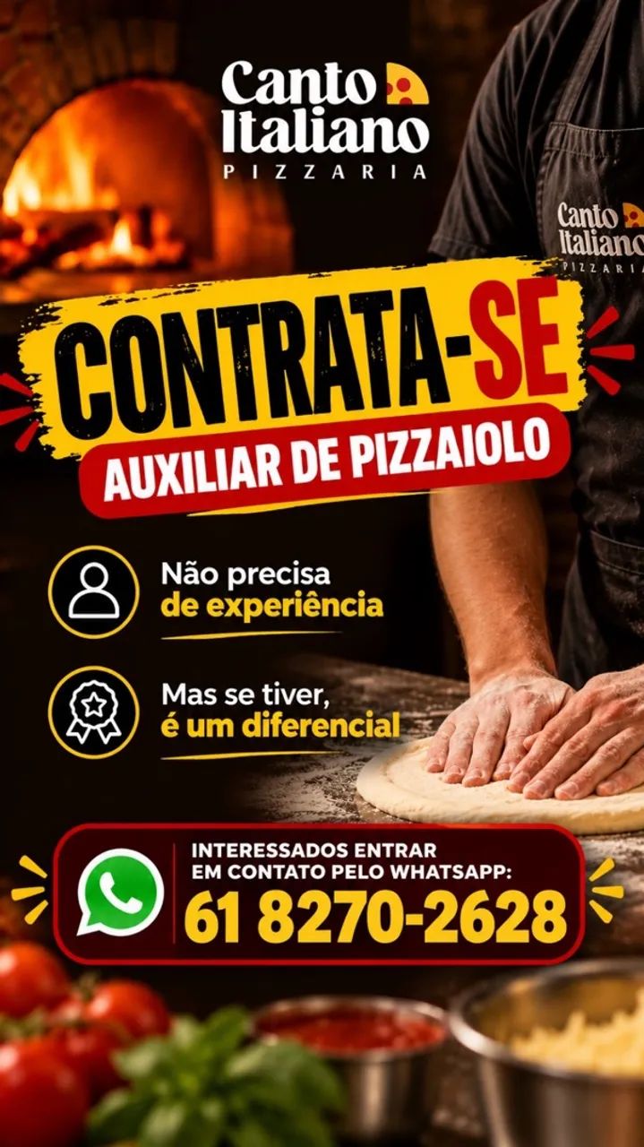 Auxiliar de pizzaiolo 