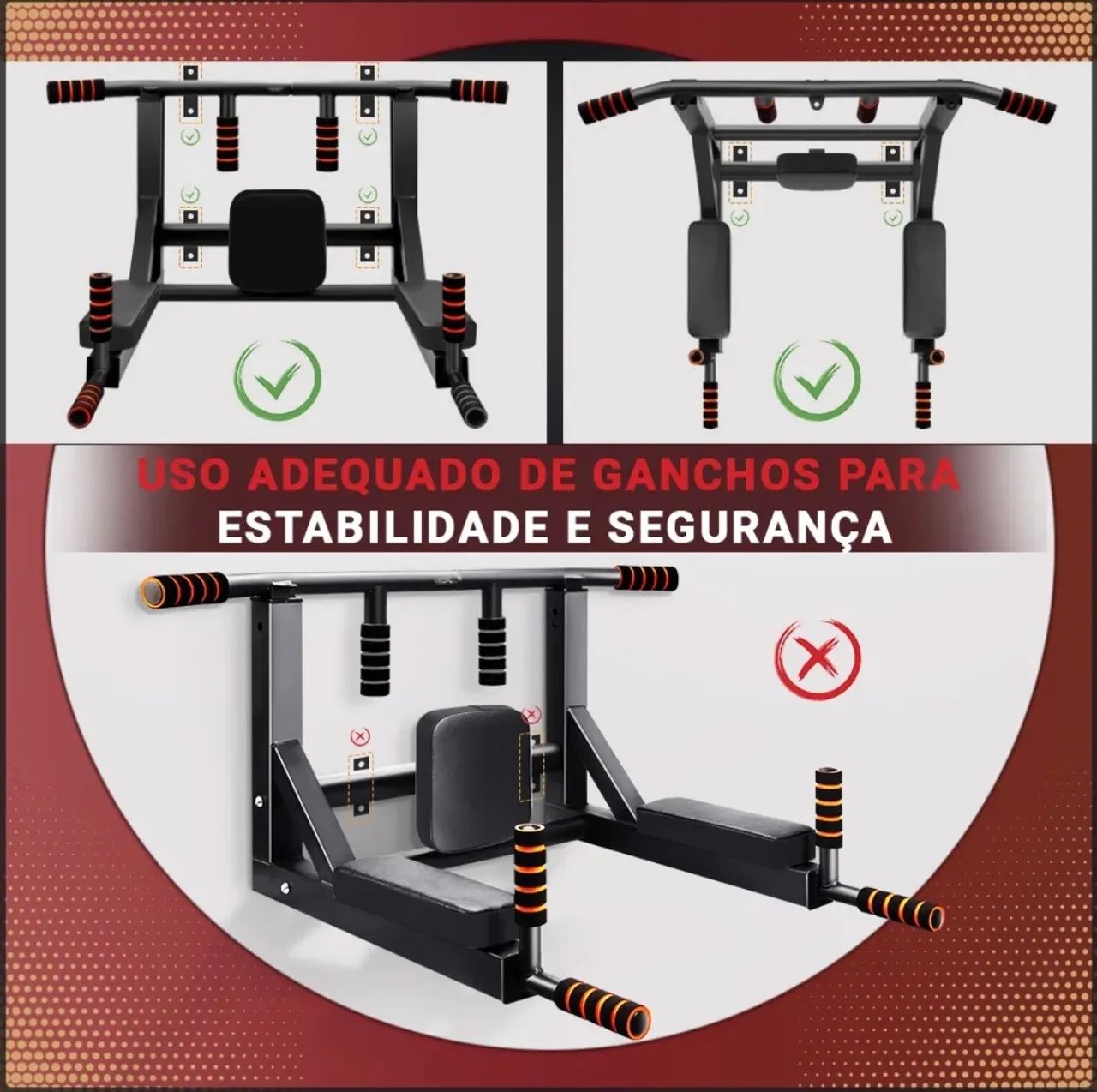 Barra fixa/paralela multifunções  - Foto 4
