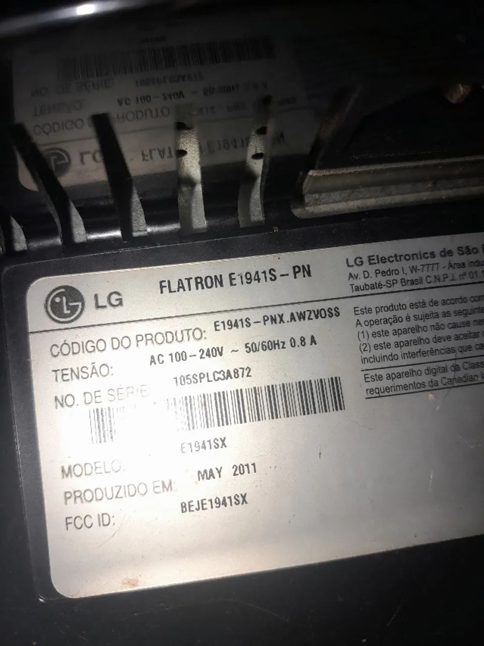 Monitor LG FLATRON LED WIDE 18.5 E1941S - Foto 2
