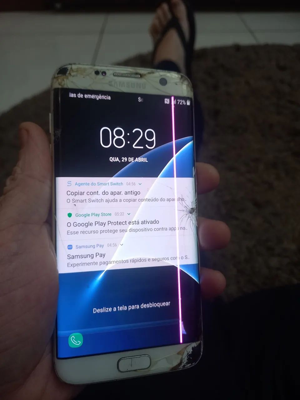 aSung S7 Edge para peças ou conserto.