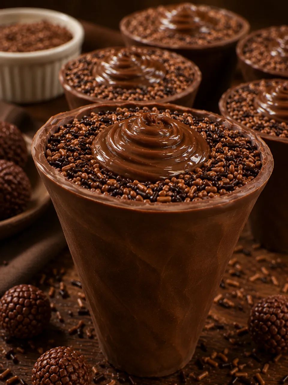 CONES TRUFADO, BROWNIE RECHEADO - chamar pv - Foto 5