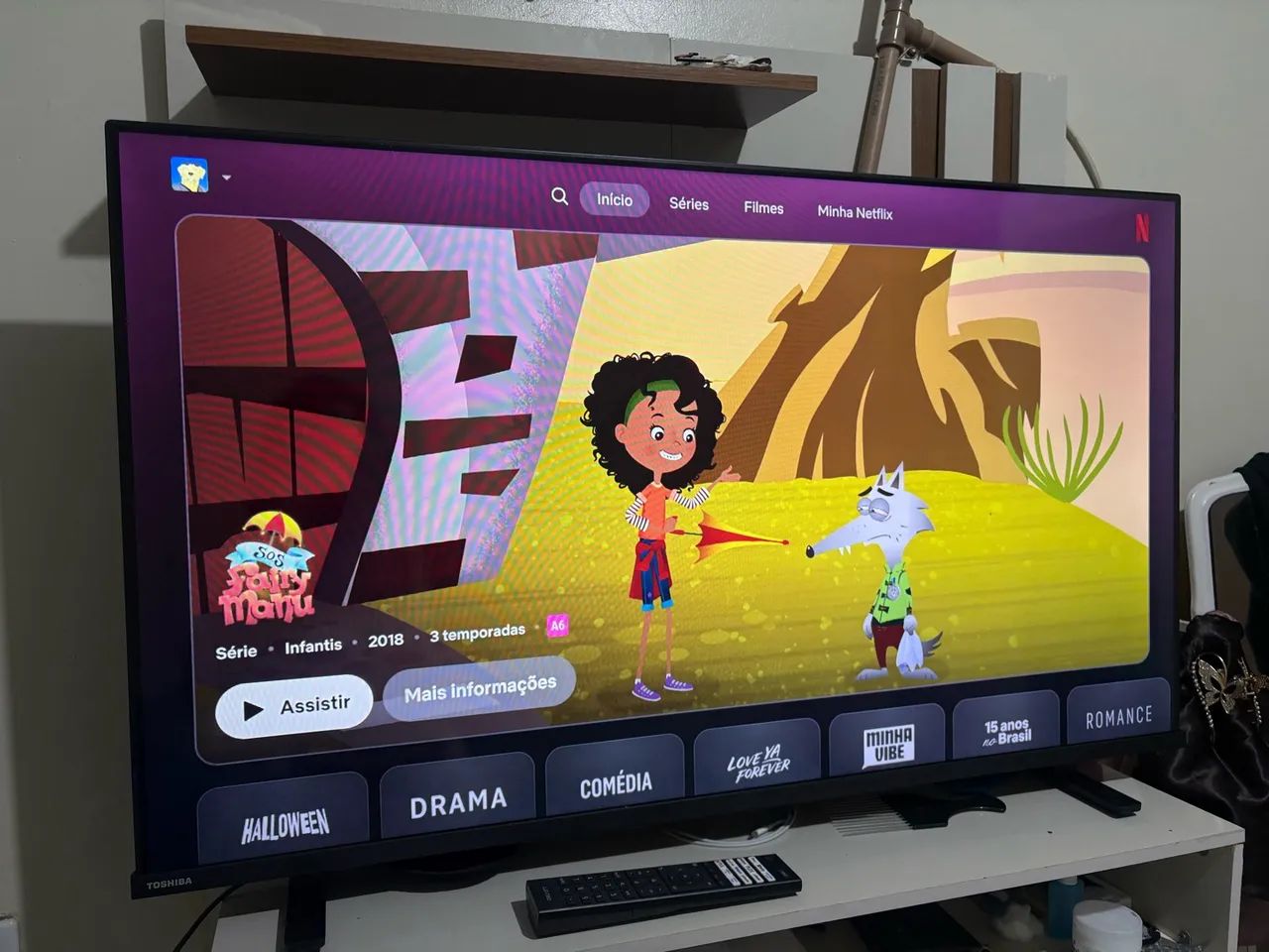 Tv Toshiba, 43 polegadas, smart e Android 
