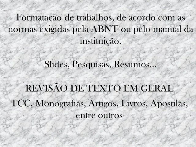 Formatação ABNT, Revisão de textos, Digitação - Foto 3