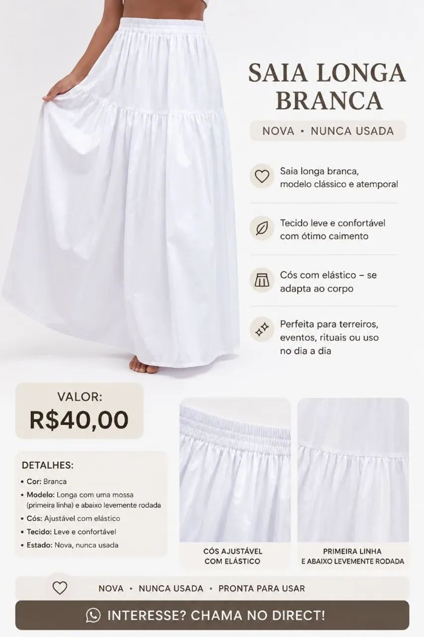 Saia branca 
