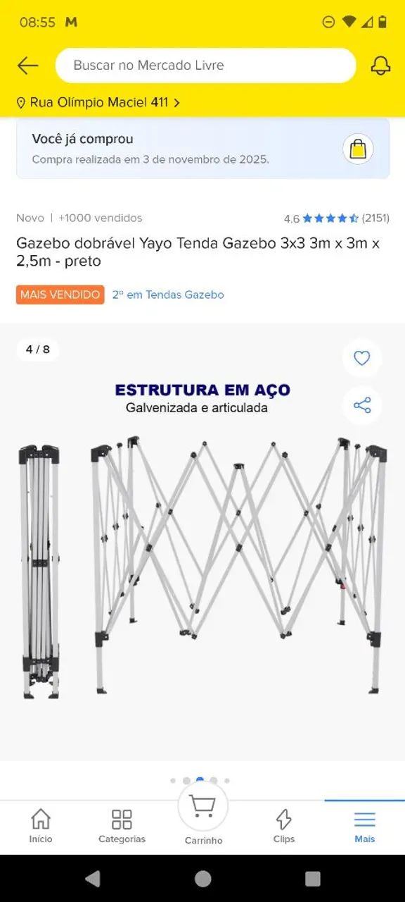 Tenda nunca usada 3/3 e 2/5 de altura  - Foto 5