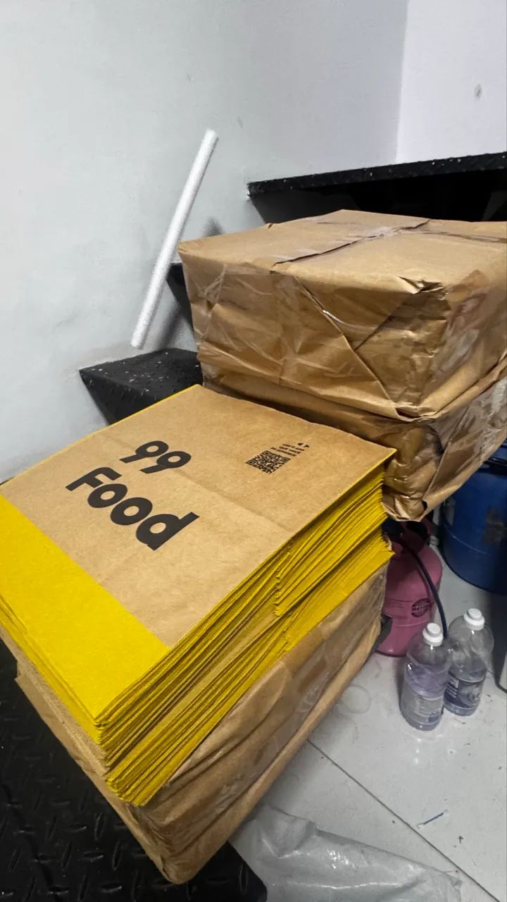 Sacola de Kraft GG Embalagem para Delivery 