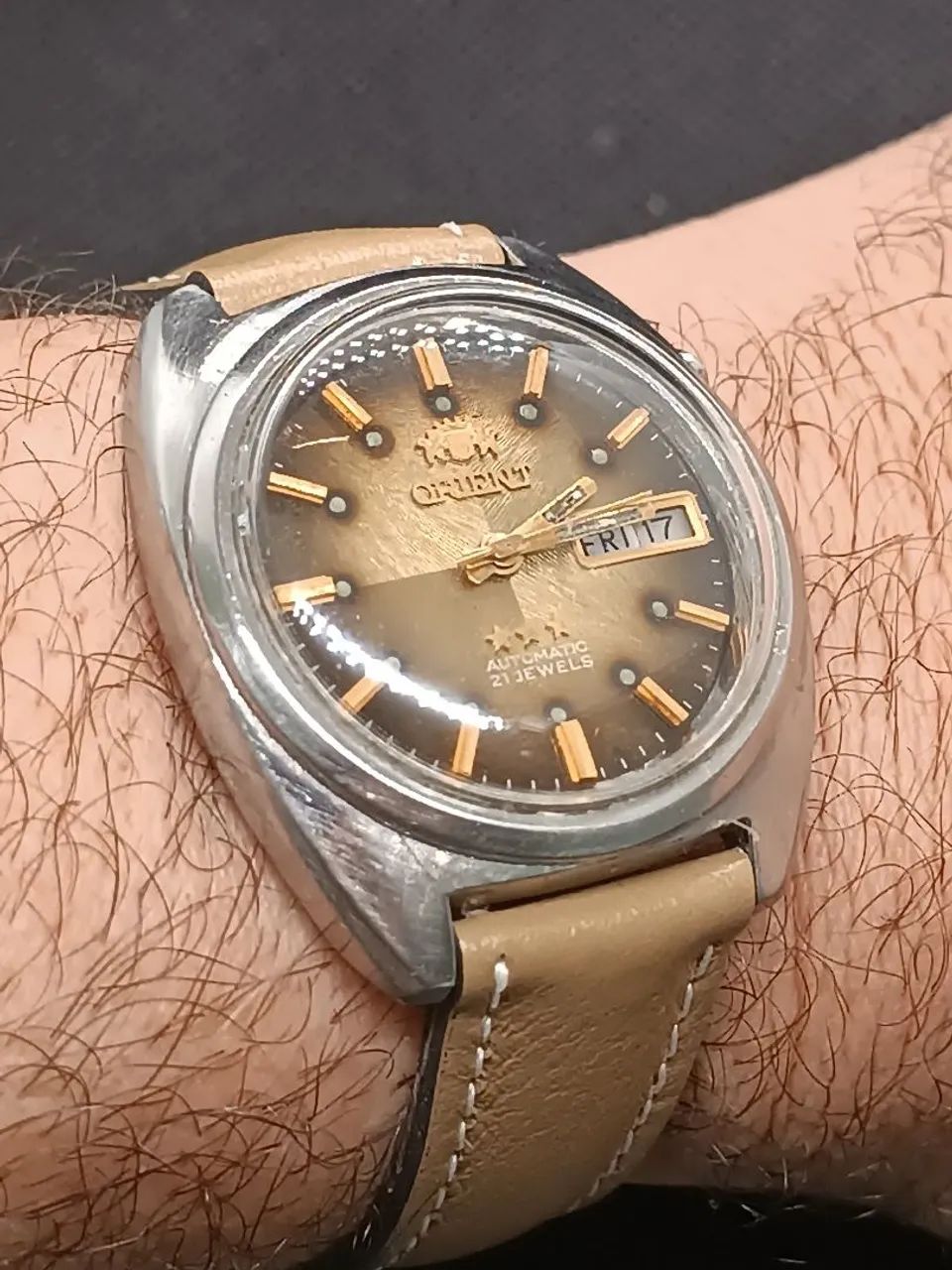 Relógio Orient vintage,com mostrador belíssimo. - Foto 4