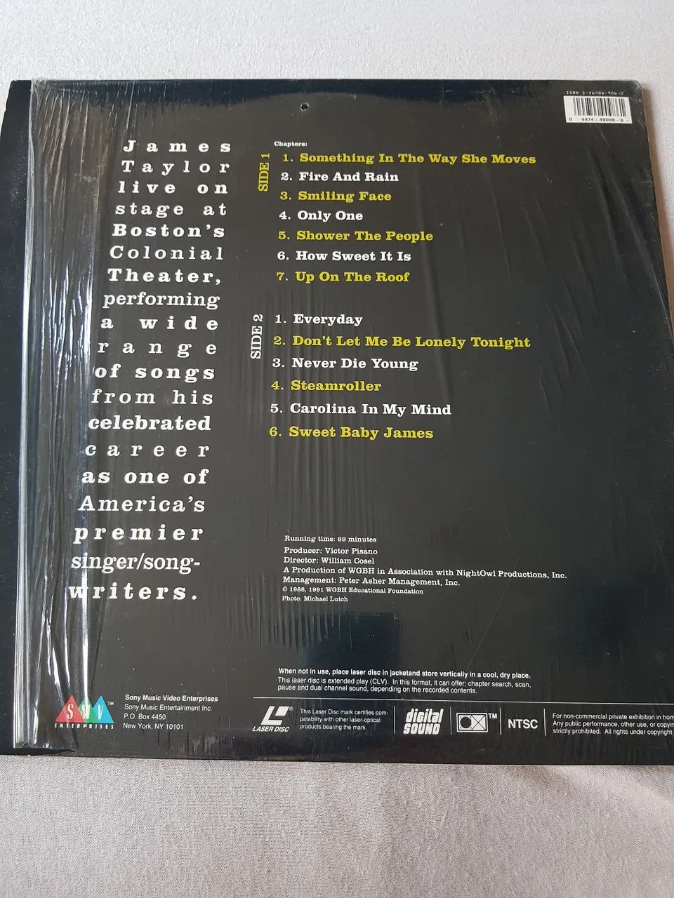 LD Laser Disc - James Taylor In Concert - Foto 2