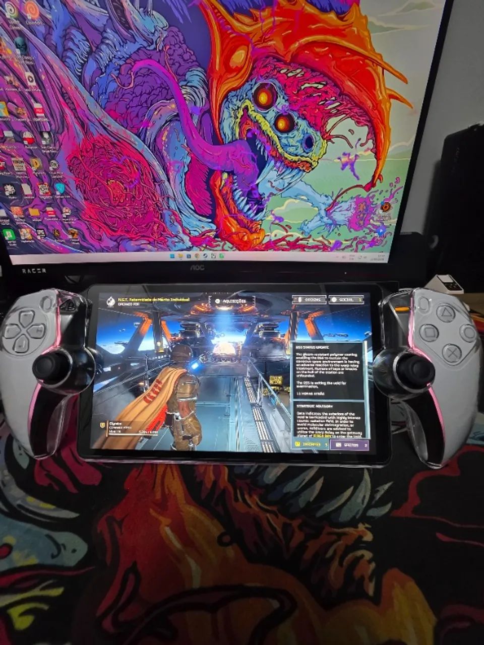 Playstation Portal com capa, case e película