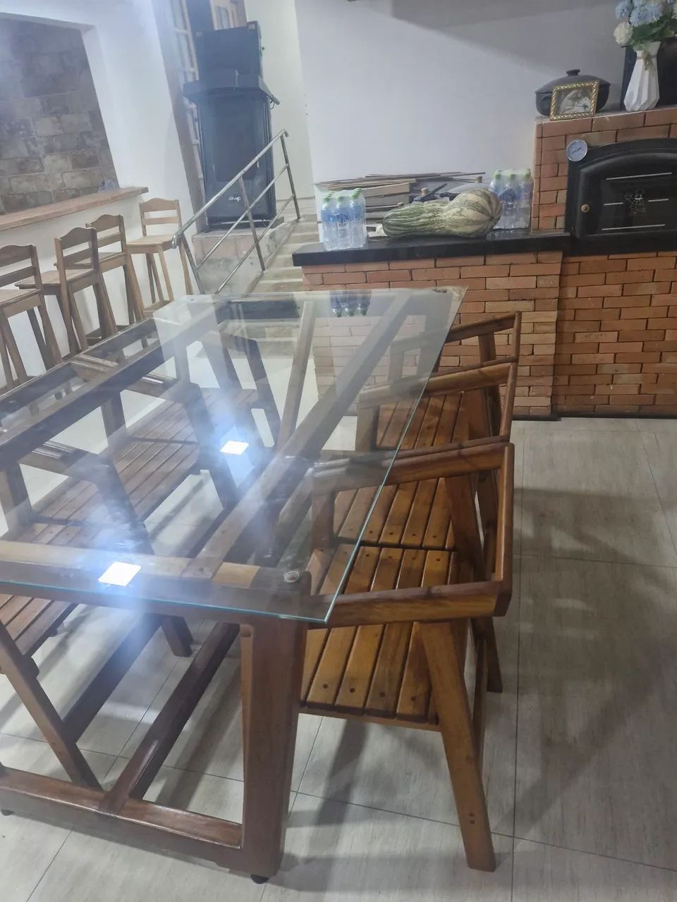 Mesa de madeira maciça  - Foto 5