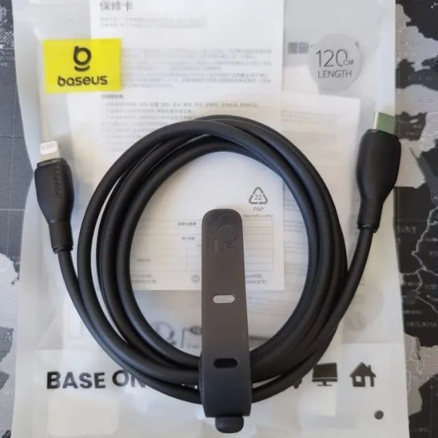Cabo Premium Baseus USB-C para Lightning 20W para iPhone - Foto 3