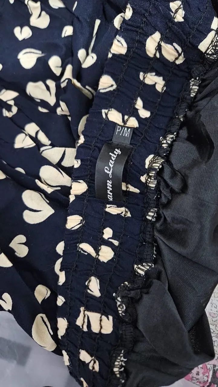 Saia Short Floral de Corações com cinto  - Foto 3