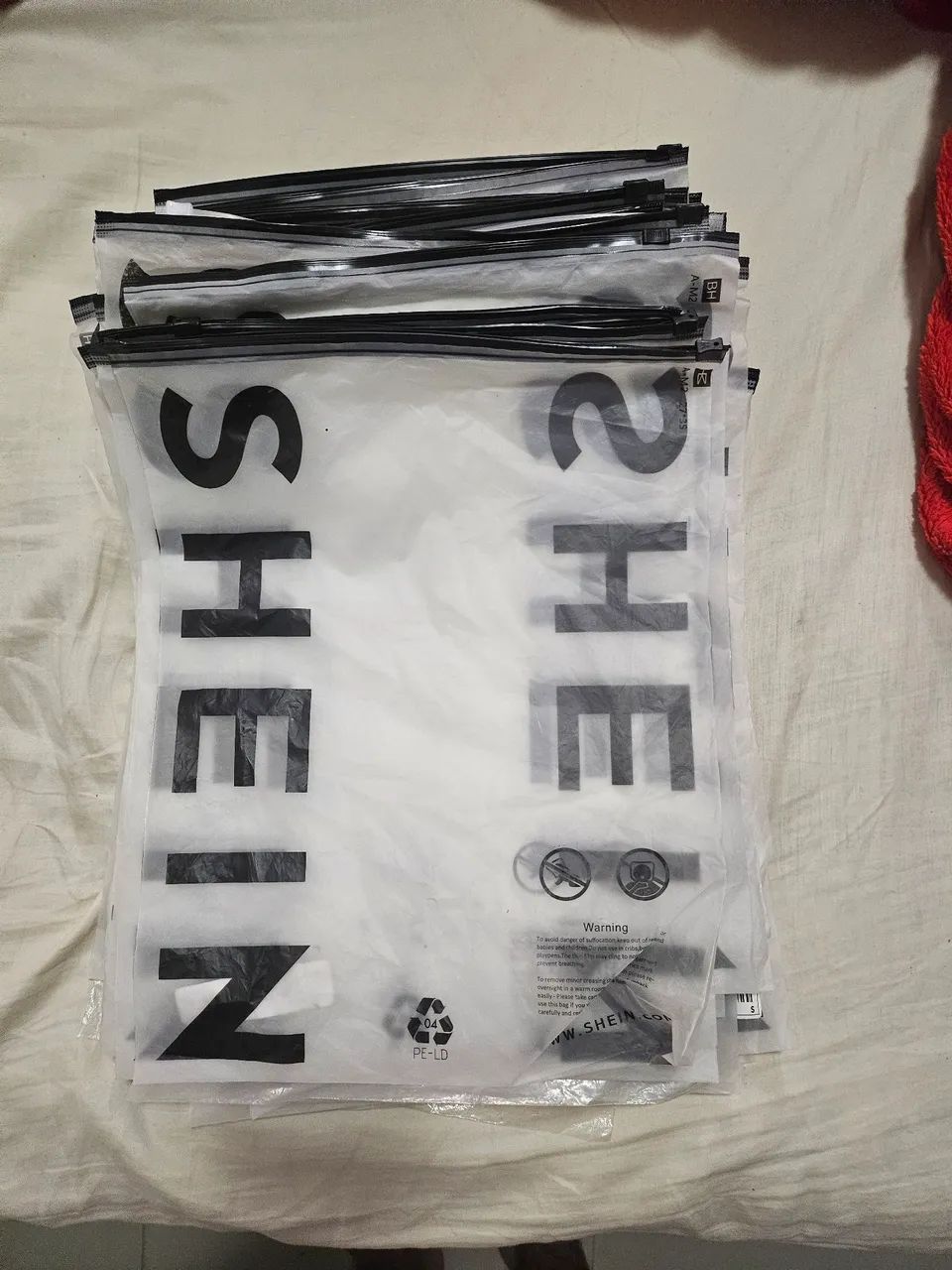 Saco zip lock Shein (50unidades)