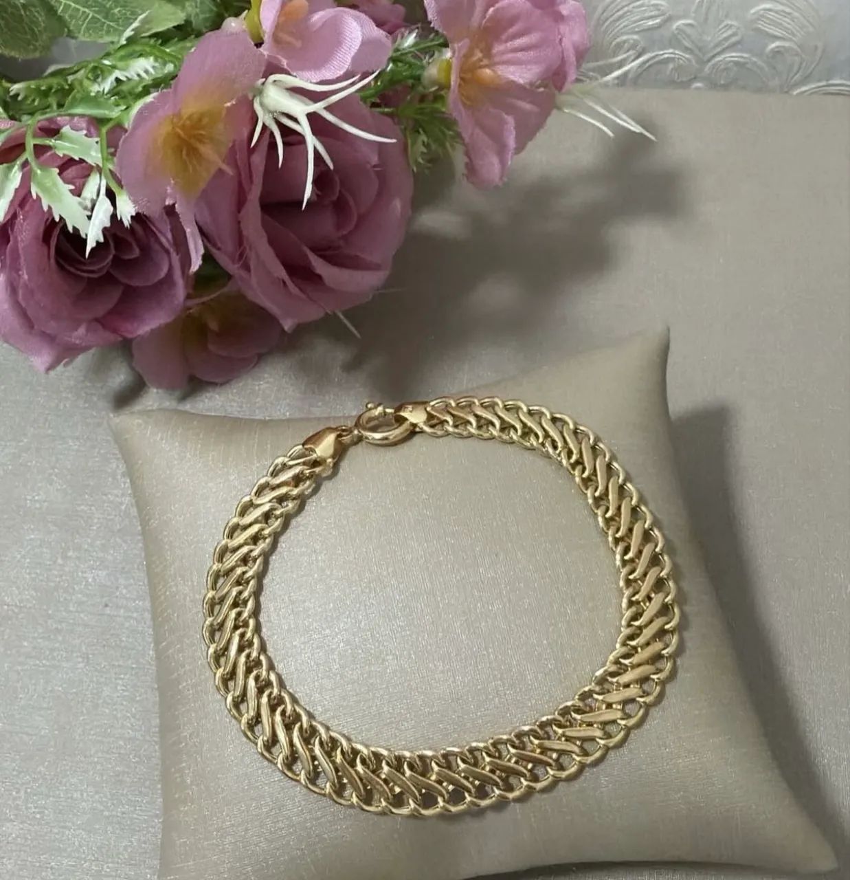 Pulseira em ouro 18k, peso 8.0 gr