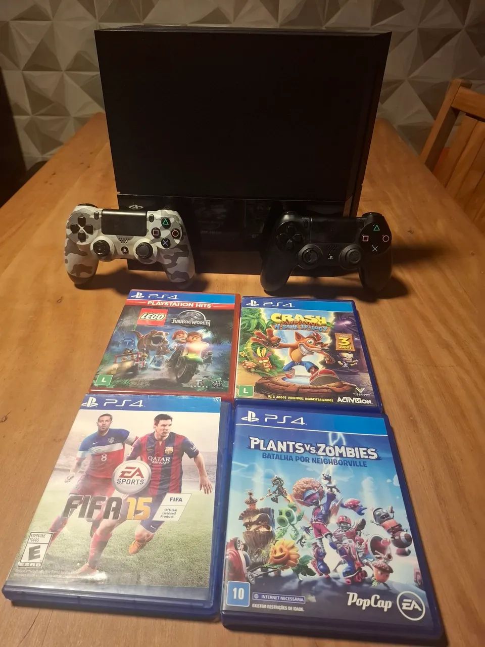 PS4 2 CONTROLES E JOGOS