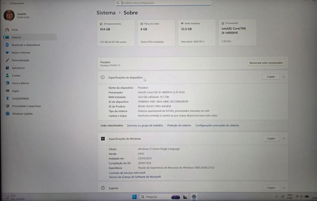 Notebook Acer Predator N16 - Foto 4