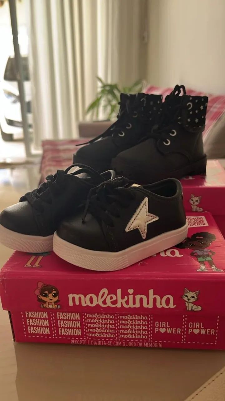 Tênis infantil e bota infantil 