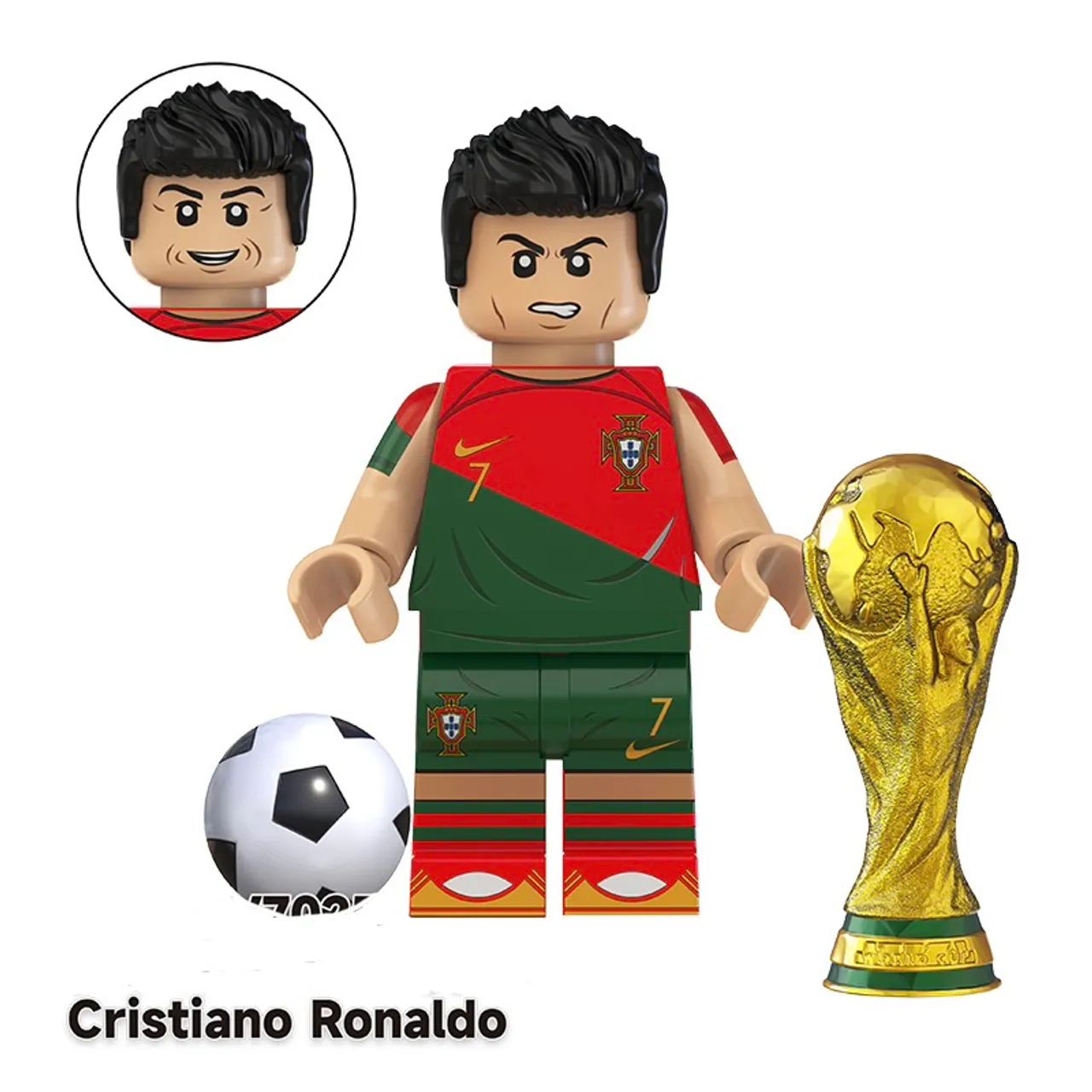 Kit 3 jogadores Lego cristiano ronaldo, neymar e mbappe - Foto 4