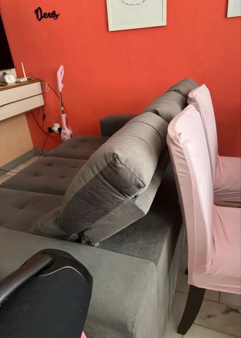 Sofá retrátil 3 lugares .  - Foto 4
