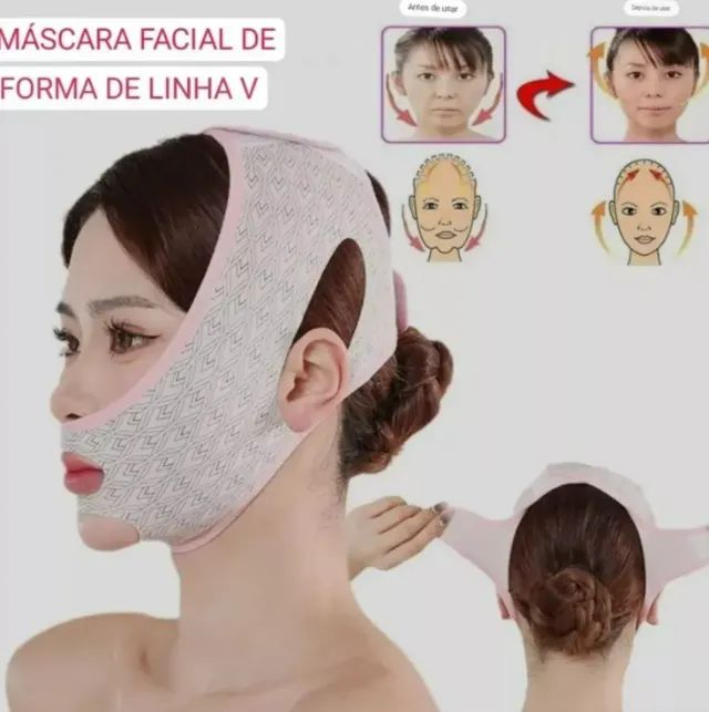 Máscara Lifting Facial Bigode Chinês Queixo E Papadas Kit com 2 Peças - NOVAS