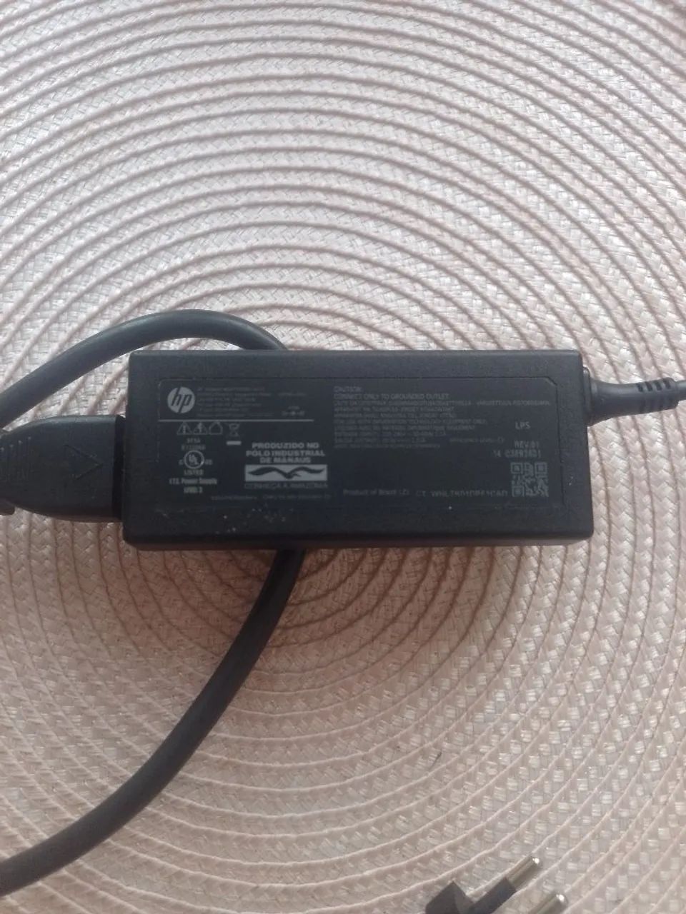 Fonte para notebook Hp HSTNN 45 watts original  - Foto 2