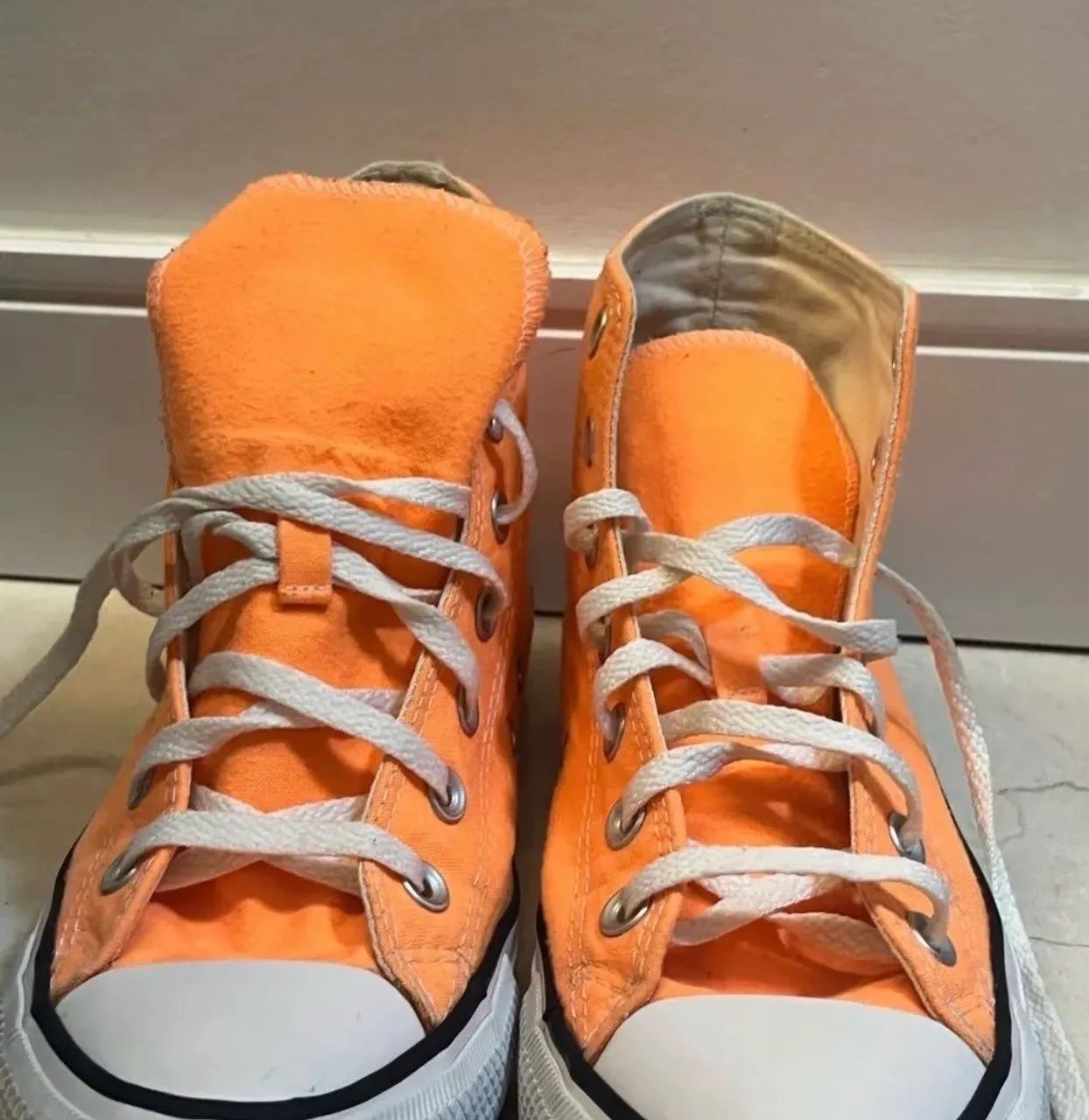 all star laranja neon 36 - Foto 3