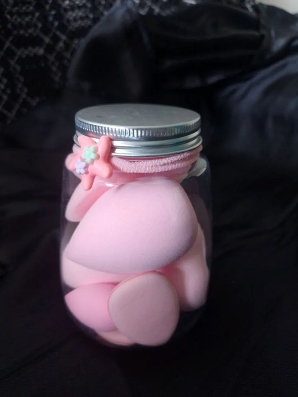 kit 9 esponjas de maquiagem rosa - Foto 3