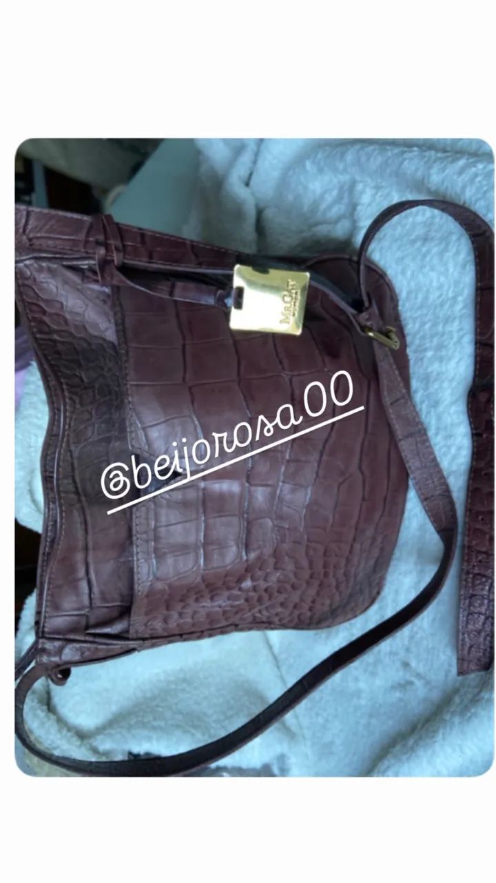 Bolsa de couro média de mão - Foto 4