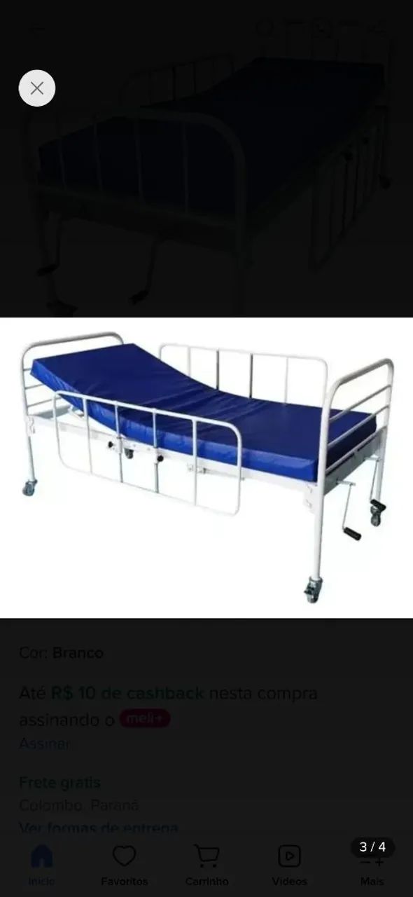 Cama Hospitalar 2 manivelas - Foto 3