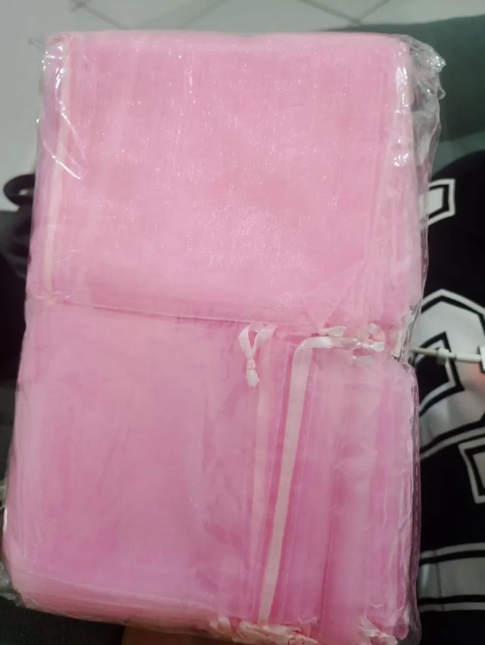 Saquinho de organza rosa - Foto 4