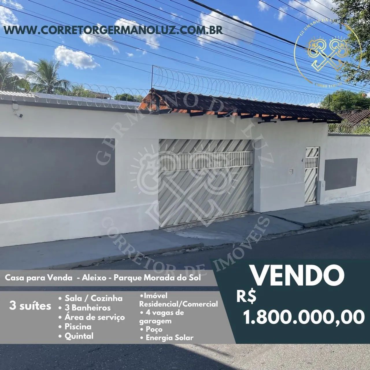 Morada do Sol - Aleixo, MANAUS - AM, com 03 Suites, Piscina.